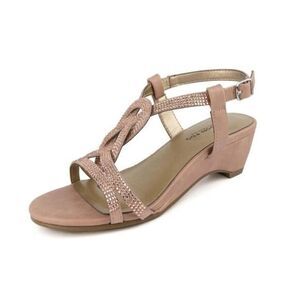 London Fog Women’s Sandals sz 7 Rose Gold NEW # box 932